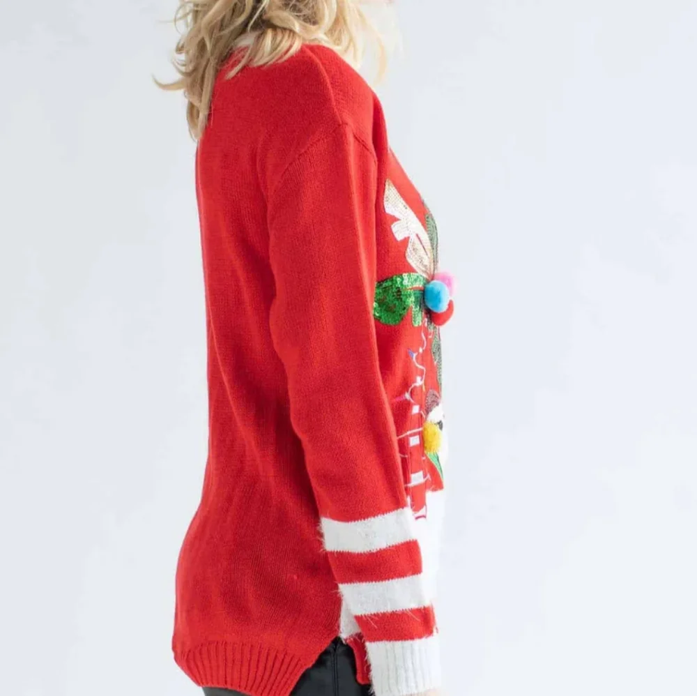 Hooked Up by IOT's Beach Santa Ugly Christmas Sweater. Size XL - Picture 3 of 13